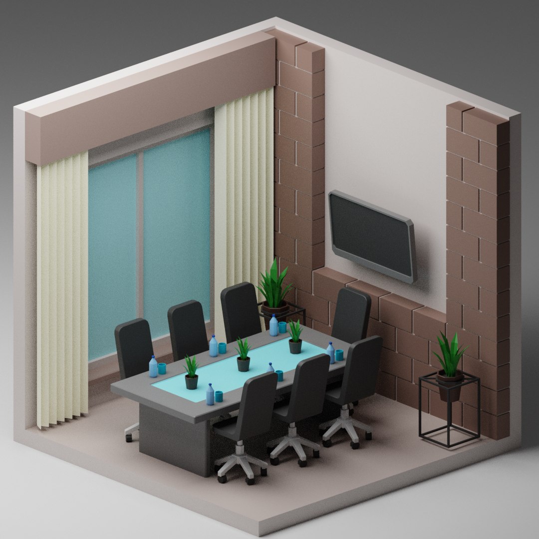 Low poly interior 3D model - TurboSquid 1978073