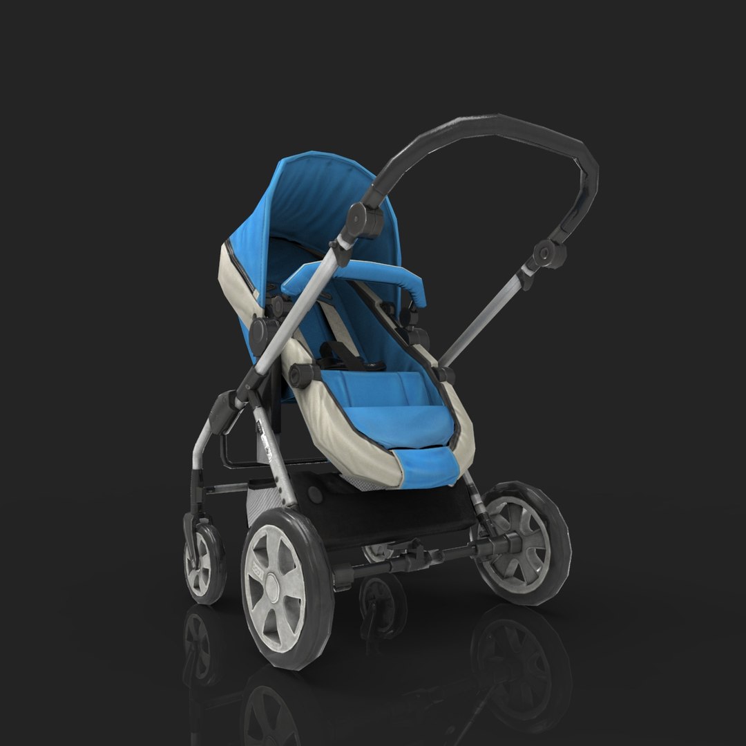 baby stroller 3d max