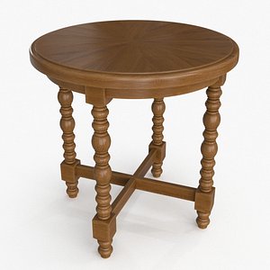 Wooden End Table 3D model
