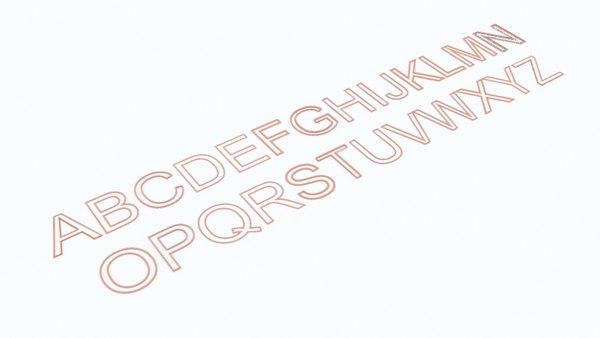 3D letters sweep model - TurboSquid 1676723