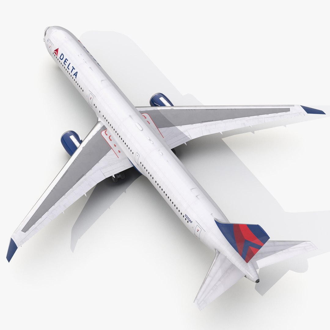 Boeing 767-400ER Delta Air Lines 3D model preview