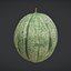 3D Fruit Muskmelon Low Poly