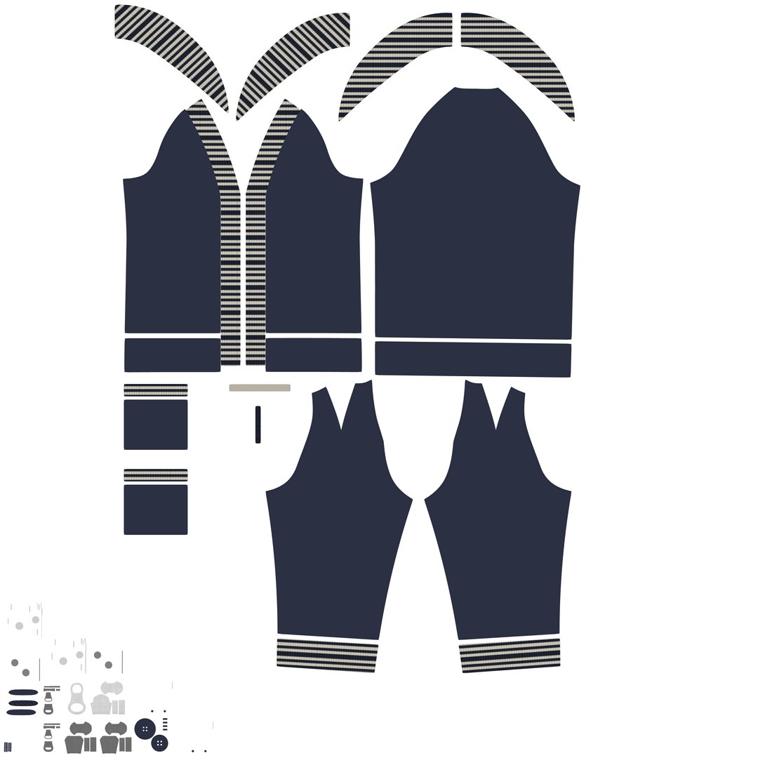 Male Knit Raglan Cardigan 3D Model - TurboSquid 2180182