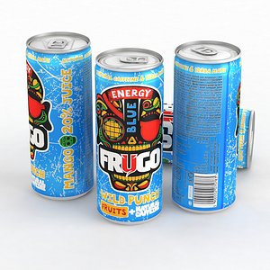 3D model Beverage Can Frugo Wild Punch 330ml 2021