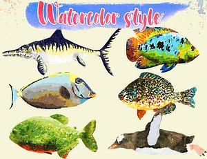 Low Poly Fish Illustration Collection - Animted Part 3