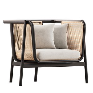 HEM CANE LOUNGE CHAIR 3D model
