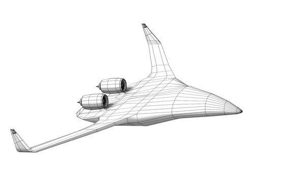 3D модель JetZero Blended Wing для гражданских лиц - TurboSquid 2213747