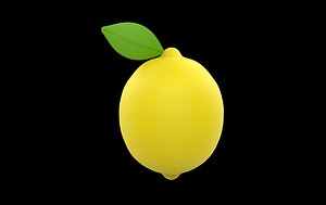 3D lemon Low-poly 3D model model