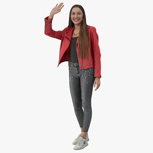 Elizabeth Casual Autumn Interacting Pose 02(1) model