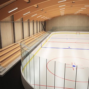 3d model training ice hockey hall