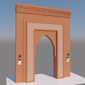 3D traditional moroccan door