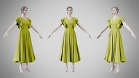 Dress 45 Citron Green