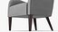 Sillón decorativo con brazo curvo Gris