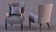 Sillón decorativo con brazo curvo Gris