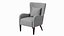 Sillón decorativo con brazo curvo Gris