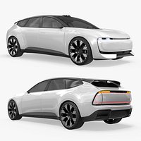 Futuristic Electric Crossover White