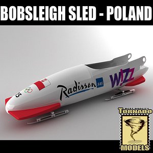 bobsleigh sled - poland 3d max
