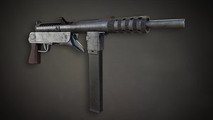 Lowpoly PBR Blyskawica SMG