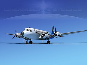 3d model propellers douglas dc-7 dc-7b