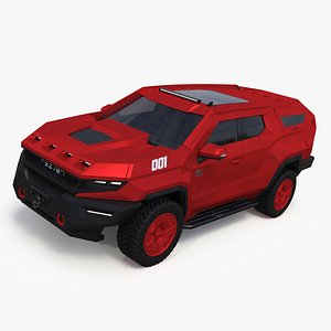 Red SUV Rezvani Vengeance Simplified