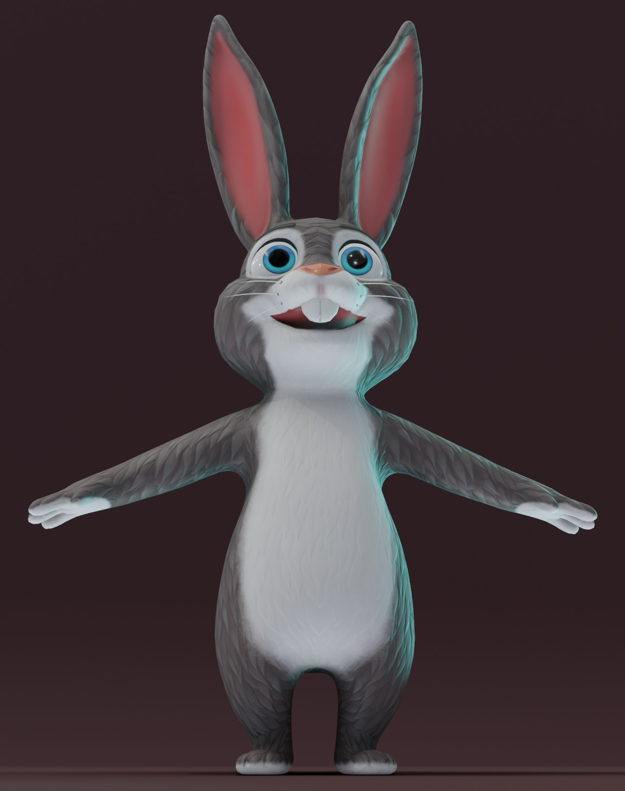 3D Cartoon Rabbit Rigged 3D Model - TurboSquid 1735677