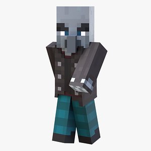 Minecraft Vindicator Rigged 3D Model Game Ready 4K PBR 3D model