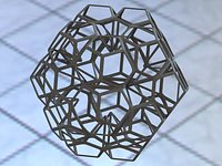 Wireframe Shape Penta Flake Dodecahedron