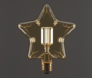electric light bulb star 3D model