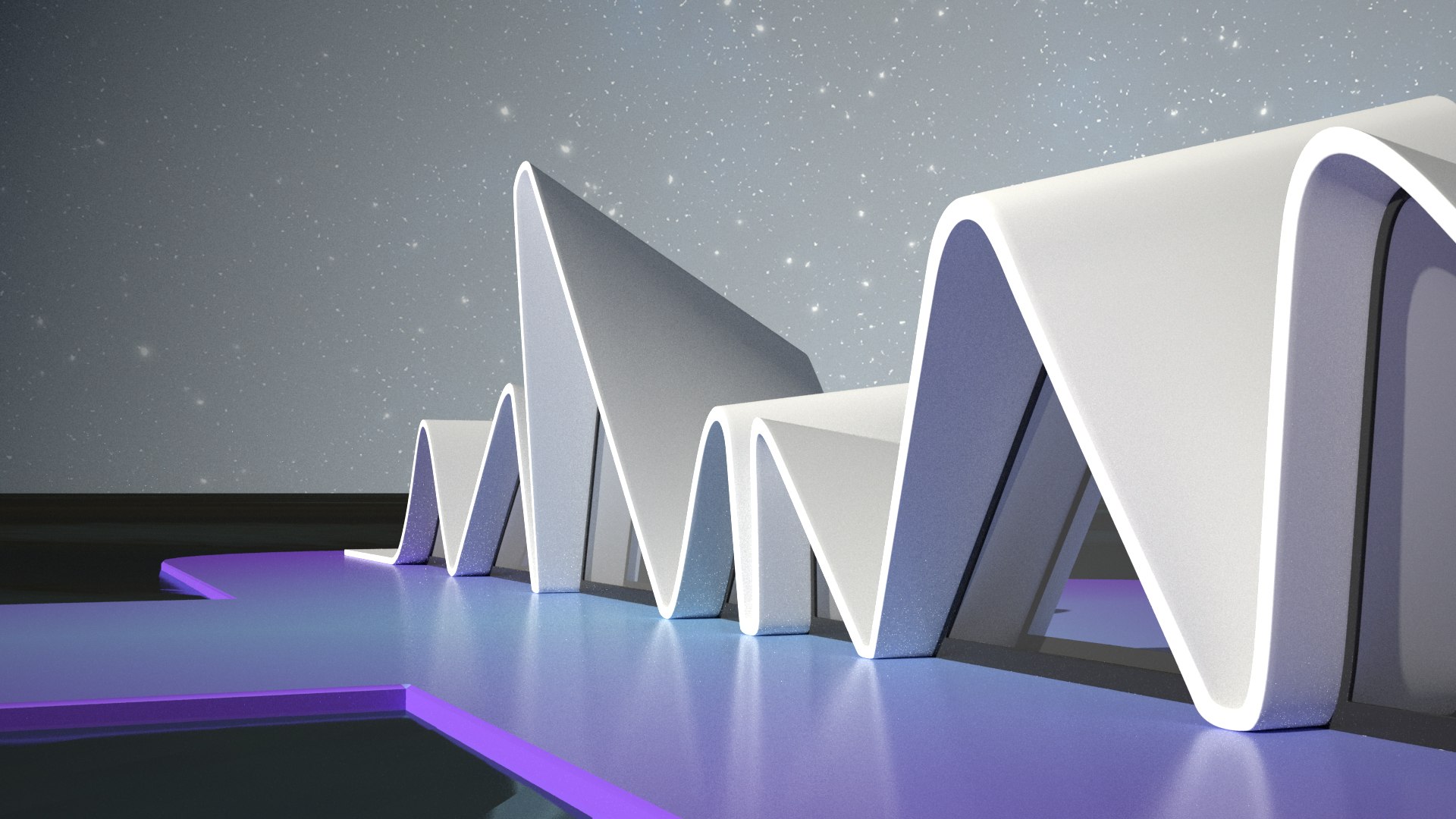 3D Futuristic Structure - TurboSquid 2206459