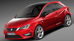 car seat 3-door ibiza 3d model
