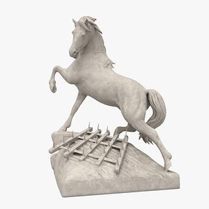 Horse And The Harrow Concrete 3D model