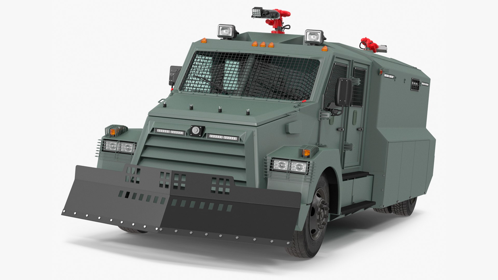 Riot Control Vehicle Green 3D model preview