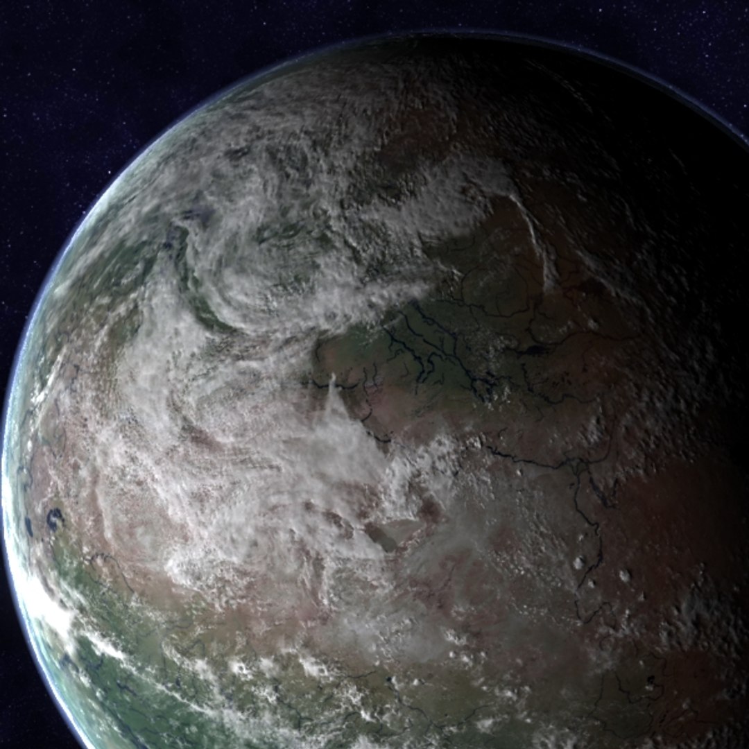 3ds Max Alien River Planet Earth