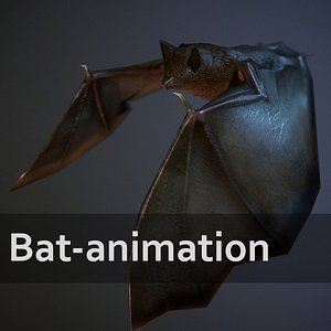 Bat animation pbr Low-poly