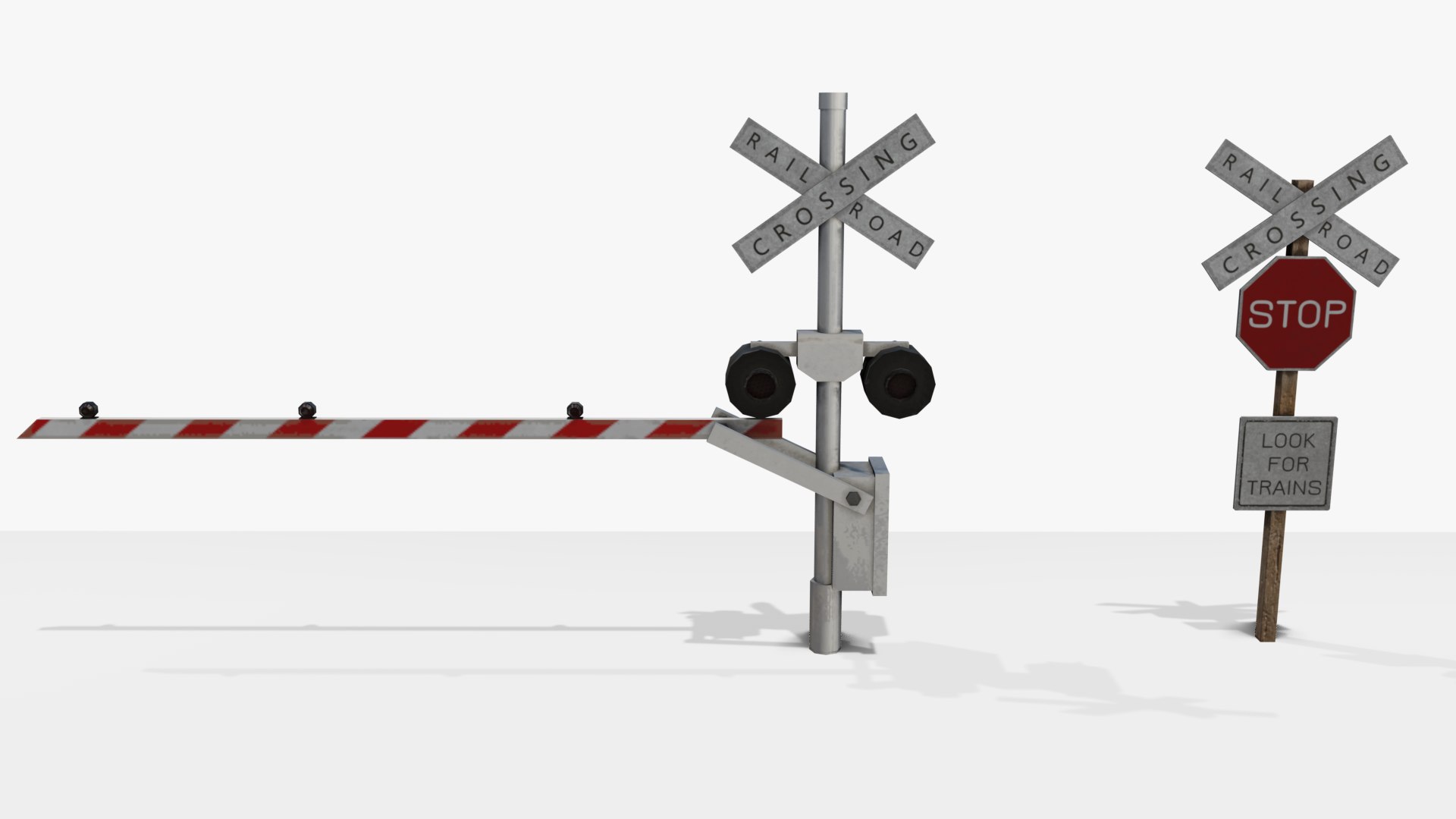 Games Railroad Crossing 3D Model - TurboSquid 1338463