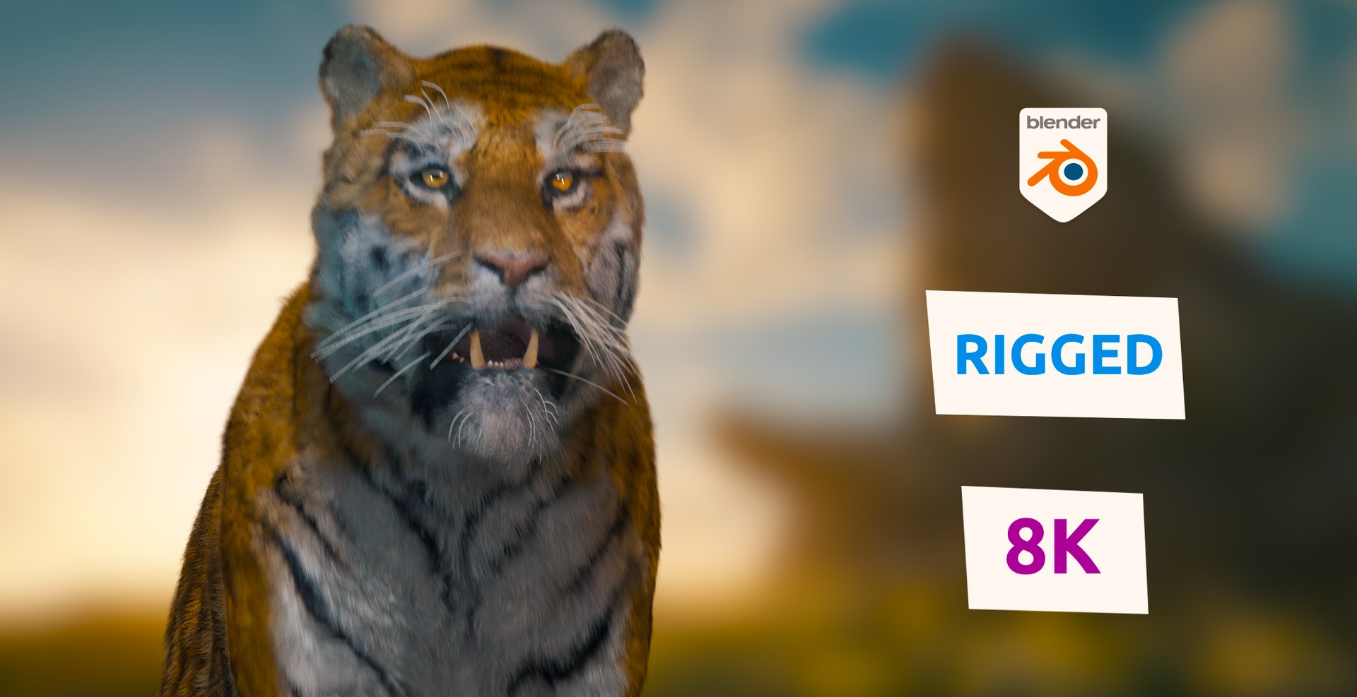 Realistic Tiger Rigged And Animated Model Blender 3D TurboSquid 1930594