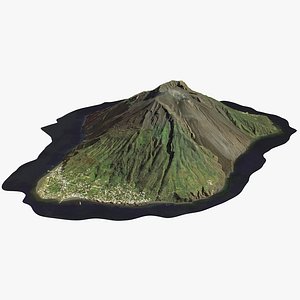 stromboli volcano 3D model