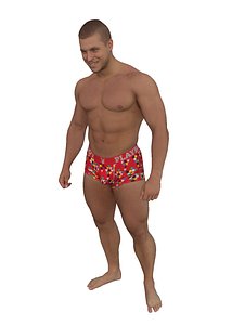 scanned people man swimsuit 3D