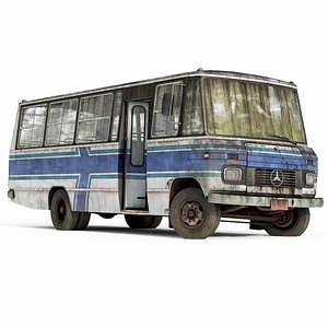 3D Abandoned MB 608D Minibus