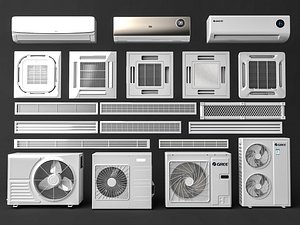 Air Conditioner Units Collection 3D Model