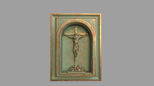 jesus statue  metal bronze hi poly 3D model