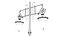 Cast iron antique street light lamp crown with 2 luminaries