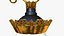 Cast iron antique street light lamp crown with 2 luminaries