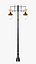 Cast iron antique street light lamp crown with 2 luminaries