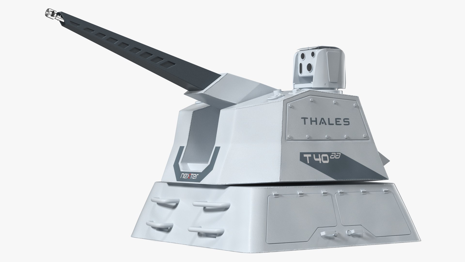 Autonomous RAPID Fire Turret Thales Rigged 3D model preview