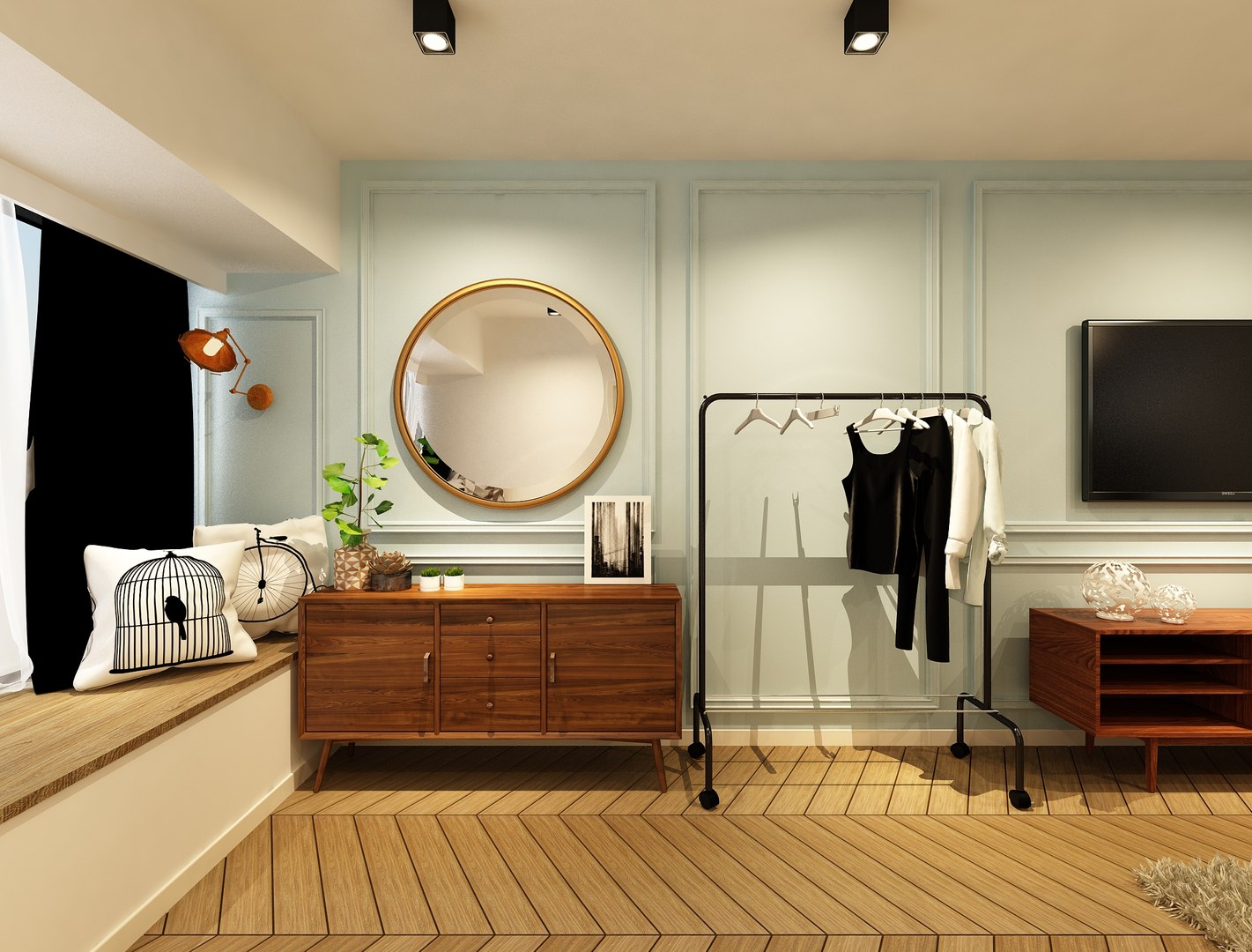 Studio Apartment Interior Design 3D Model - TurboSquid 1757591