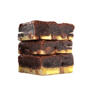 3D Chocolate brownie 3