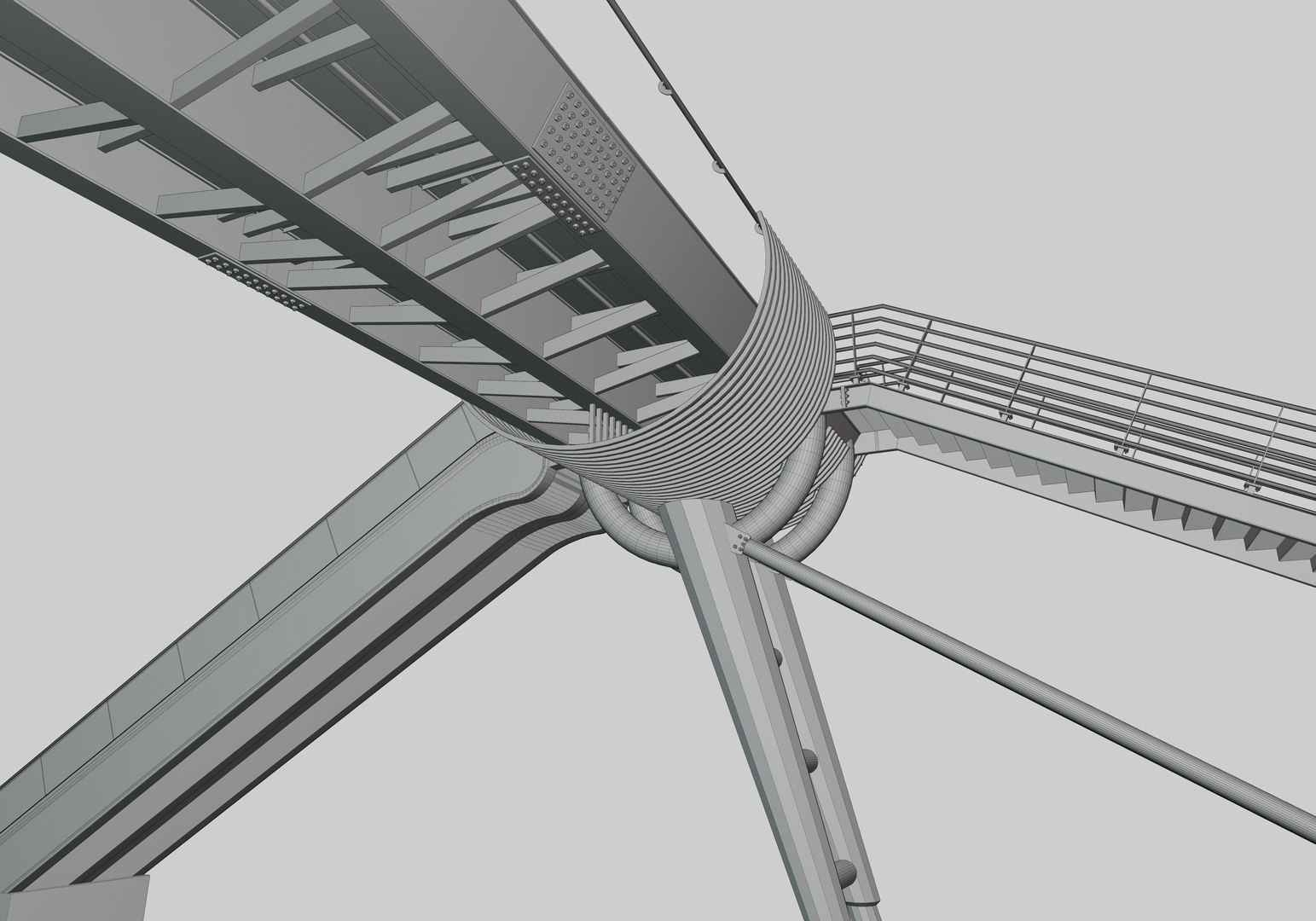 3D model Steel Pedestrian Bridge-Escalator-Oblique Cone Column Type-26 https://p.turbosquid.com/ts-thumb/ju/HTYnX6/IN/38/jpg/1650713342/1920x1080/fit_q87/3fce18eb47c89049c8f95afce48b8b67686e9ef1/38.jpg
