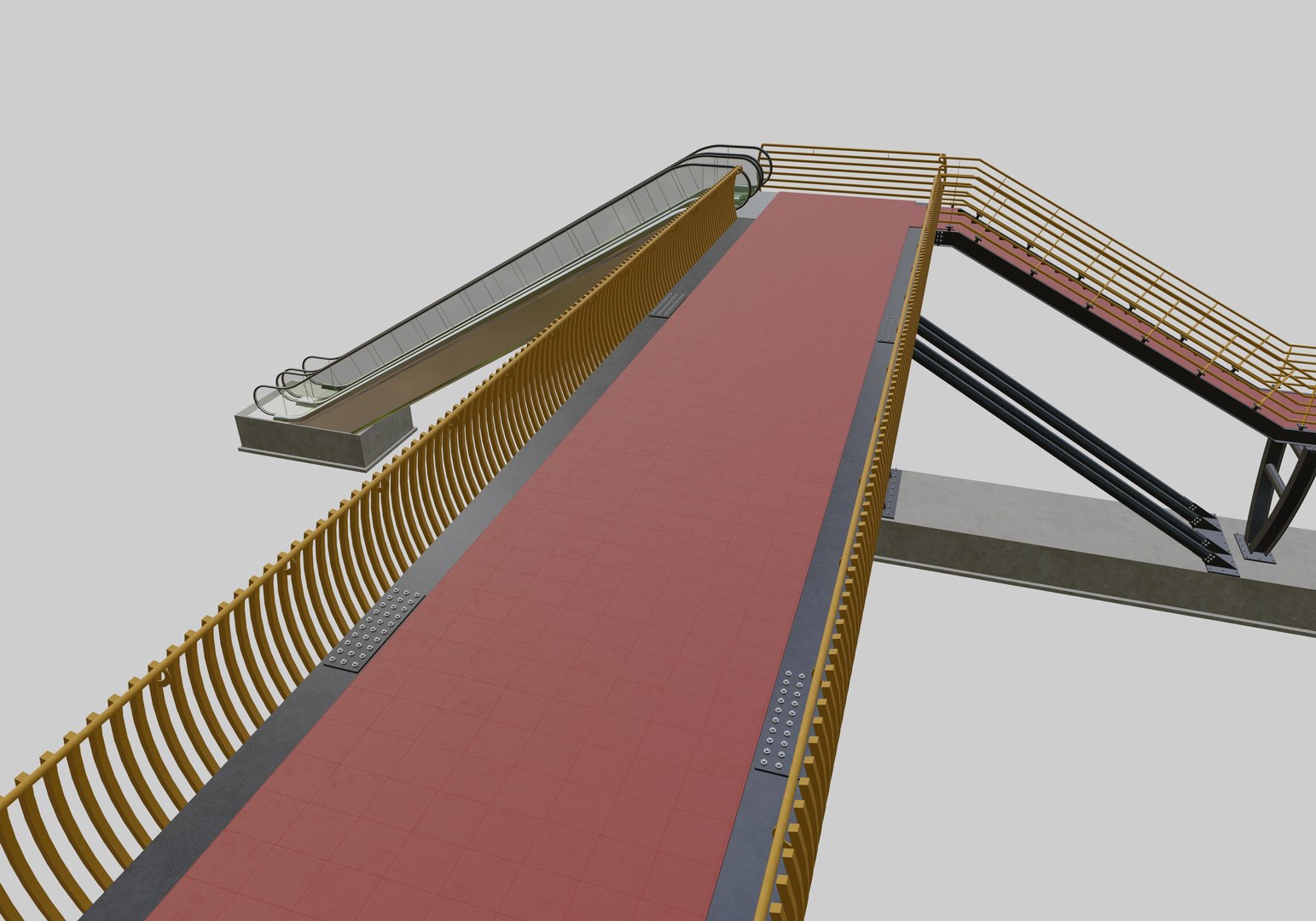 3D model Steel Pedestrian Bridge-Escalator-Oblique Cone Column Type-26 https://p.turbosquid.com/ts-thumb/ju/HTYnX6/J8/6/jpg/1650713454/1920x1080/fit_q87/a6b4f58bc7647742ee804180db7e448fa8576b98/6.jpg