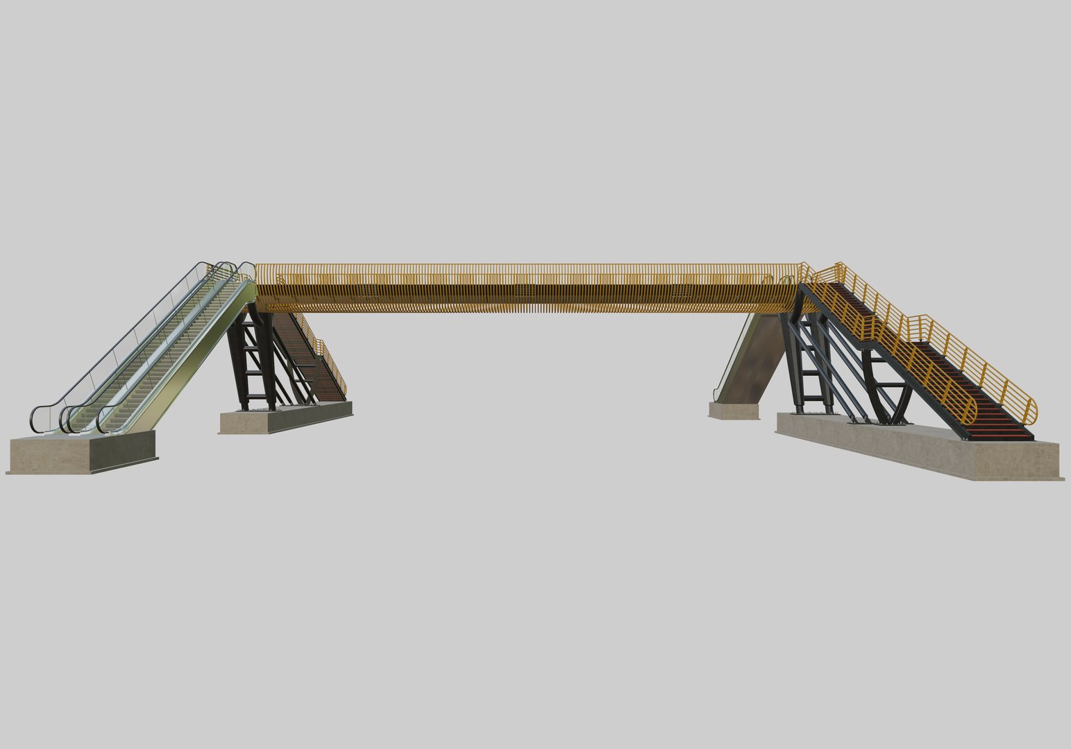 3D model Steel Pedestrian Bridge-Escalator-Oblique Cone Column Type-26 https://p.turbosquid.com/ts-thumb/ju/HTYnX6/aT/27/jpg/1650713258/1920x1080/fit_q87/cc962ec011f7a8ff025769707f541500c68d7162/27.jpg